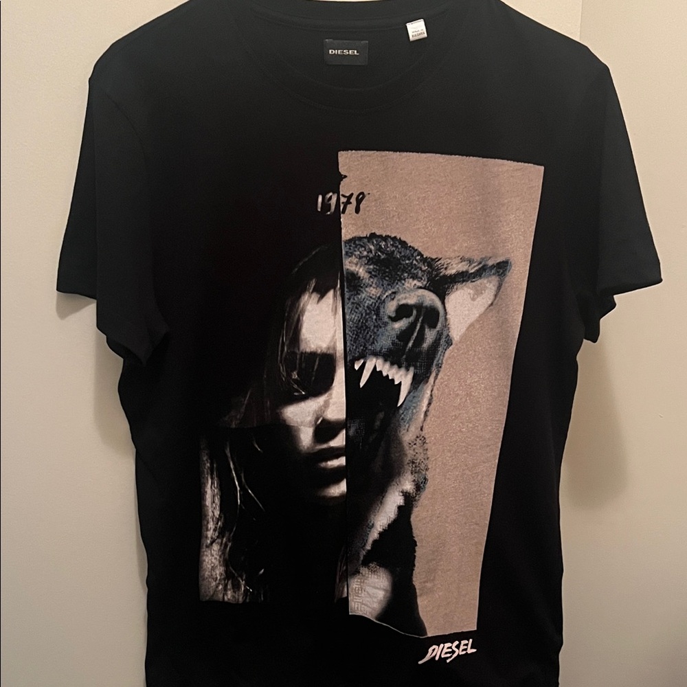 Diesel Black T-Shirt with Bold Graphic